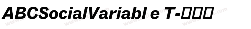 ABCSocialVariabl e T字体转换